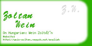 zoltan wein business card